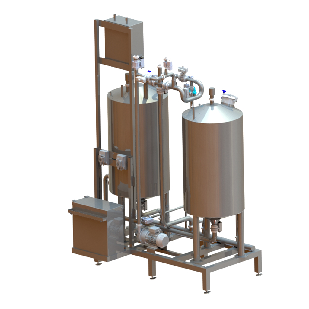 3D-Zeichnung einer CIP-Reinigungsanlage
